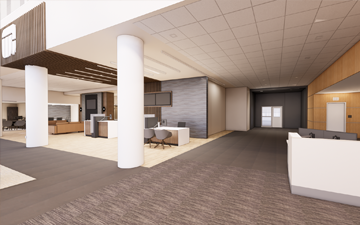 Downtown Spokane Financial Center inside lobby