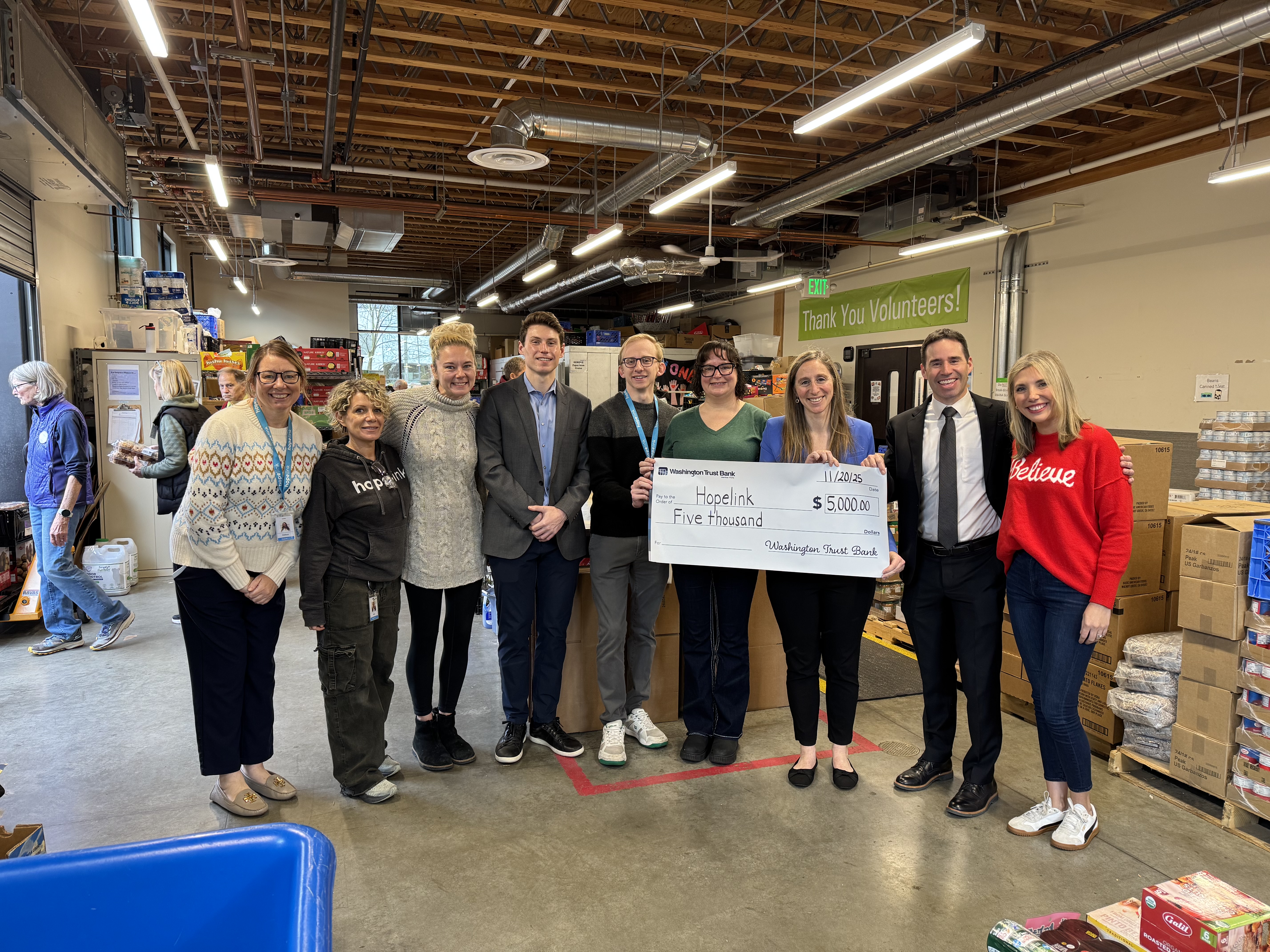 Check presentation to Hopelink. 