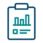 a clipboard with graphs 